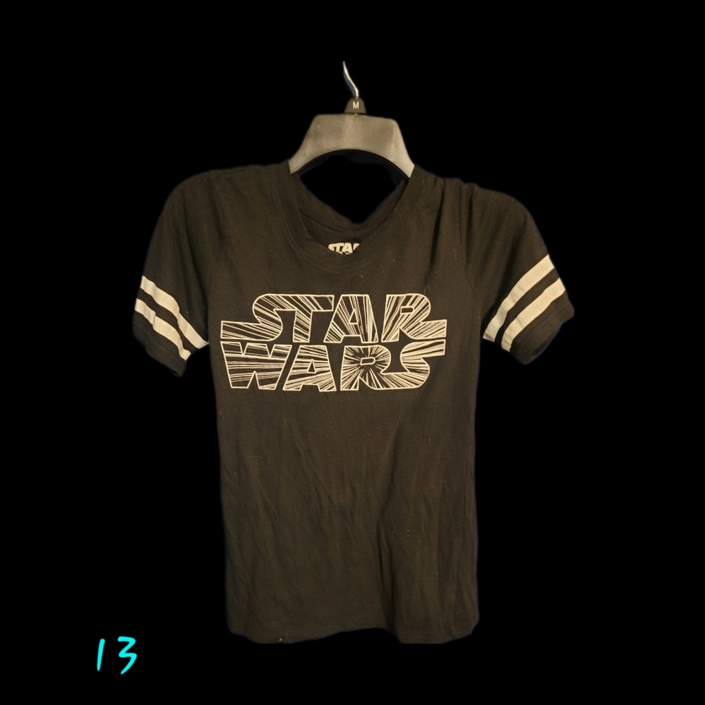 Star wars t shirt Black With White Writing